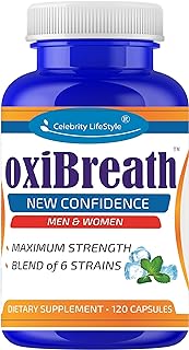 oxi-Breath - Embarrassed with Bad Breath? Try Bad Breath Treatment Halitosis Pills Oral Health Probiotics Tonsil Stone Removal Bad Breath Pills Probiotic Oral Care 2 Months Supply