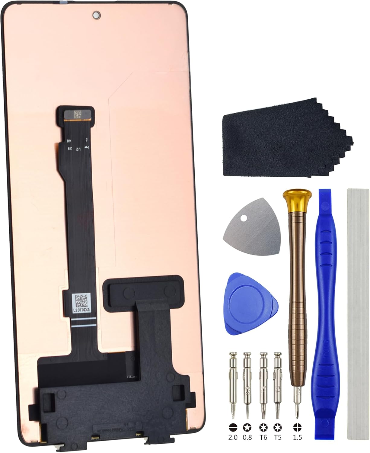 Full LCD Digitizer Touch Screen Assembly Replacement for Xiaomi Redmi Note 12 Pro Poco X5 Pro 22101316C Black Including Tool Kit