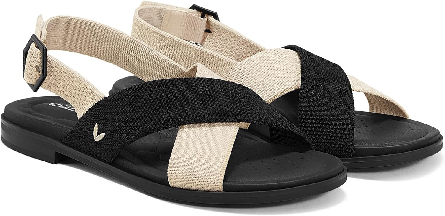 VIVAIA Pamela Women's Round-Toe Arch Support Sandals – Comfortable Walking Sandals for Everyday Style