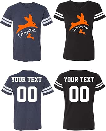 Couple Custom Matching Cotton Jerseys His & Her Matching T-Shirts