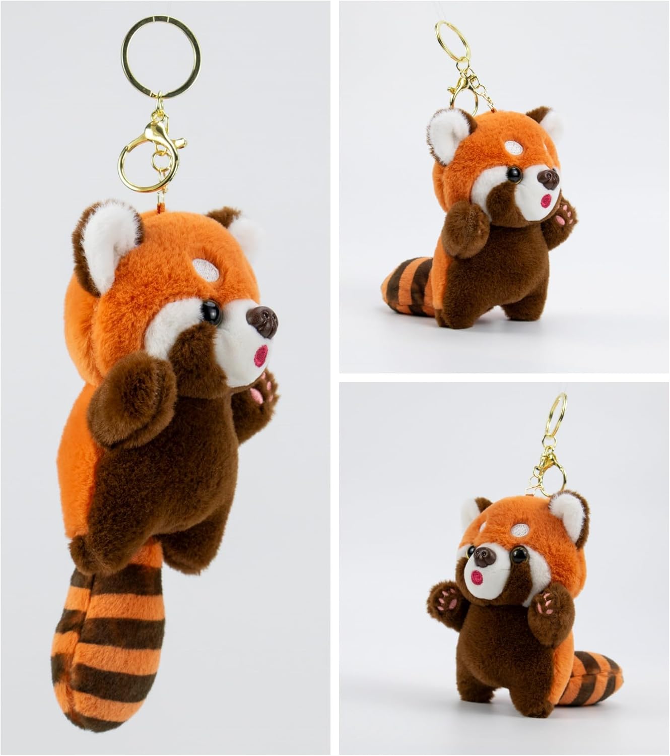 Red Panda Cute Plush Keychain Gift Stuffed Anima Kawaii Backpack Accessories for Women Handbag Car Keys - Image 7