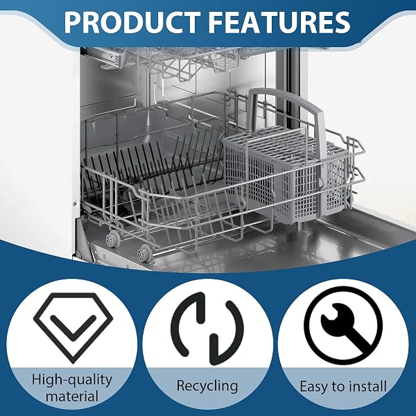 Ruedas para lavavajillas compatibles con Bosch, juego de 8 ruedas para lavavajillas, ruedas y ruedas de repuesto universales compatibles con Bosch Siemens Neff Beko - 3