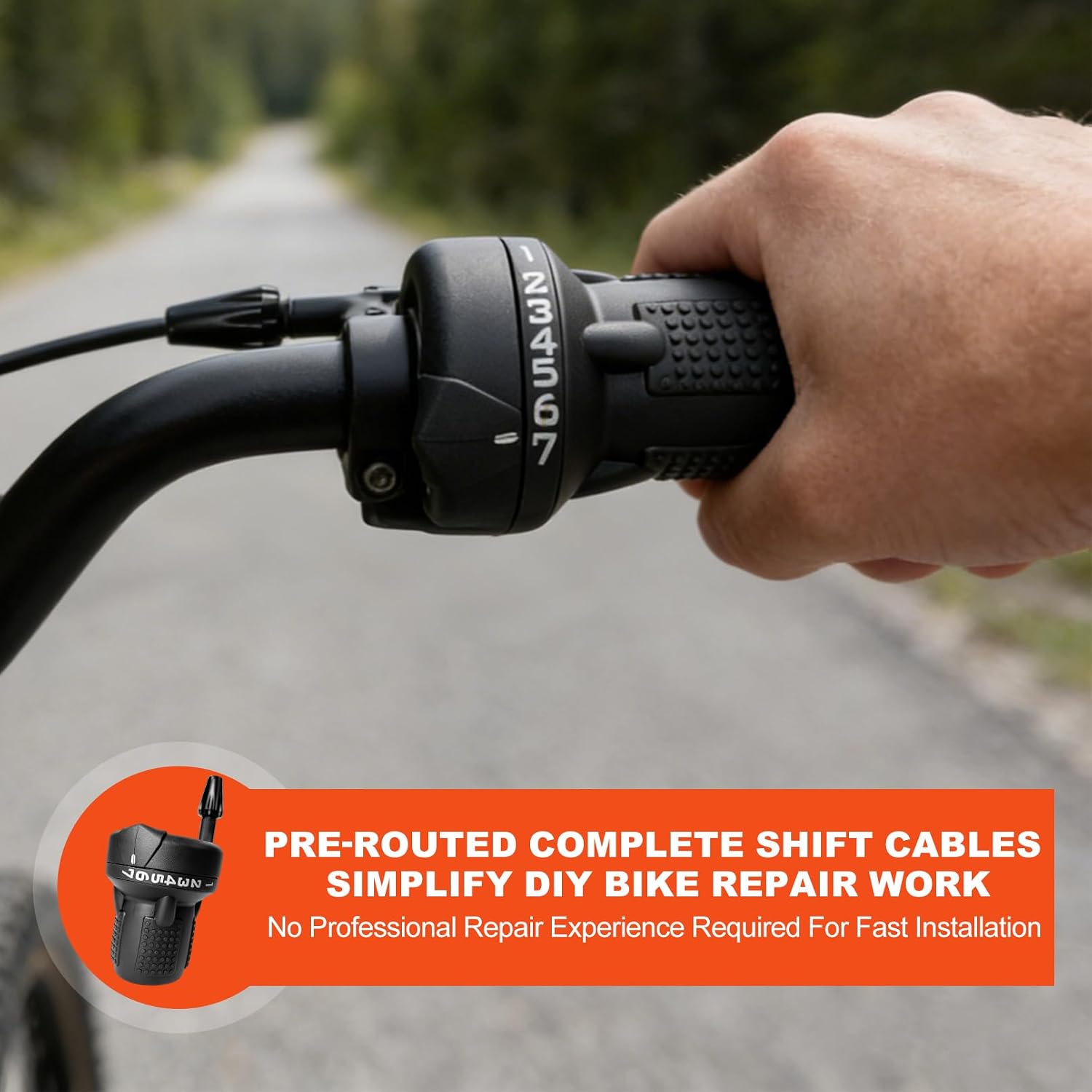 Bicycle 21 Speed Shifter Lever Grip Shift Lever Set for MTB Bike | 3 x 7 Speed Grip Shift Left and Right Shifter for MTB Mountain Bike with 1 Pair of Non-Slip Rubber Bike Handle Bar Grips