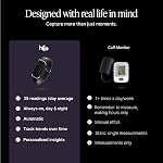 Hilo 24/7 Wearable Blood Pressure Monitor Bracelet de l'appareil médical sans manche cliniquement validé App Insights & Étapes IP68 15-Day Batterie Incl. 12-Month Abonnement