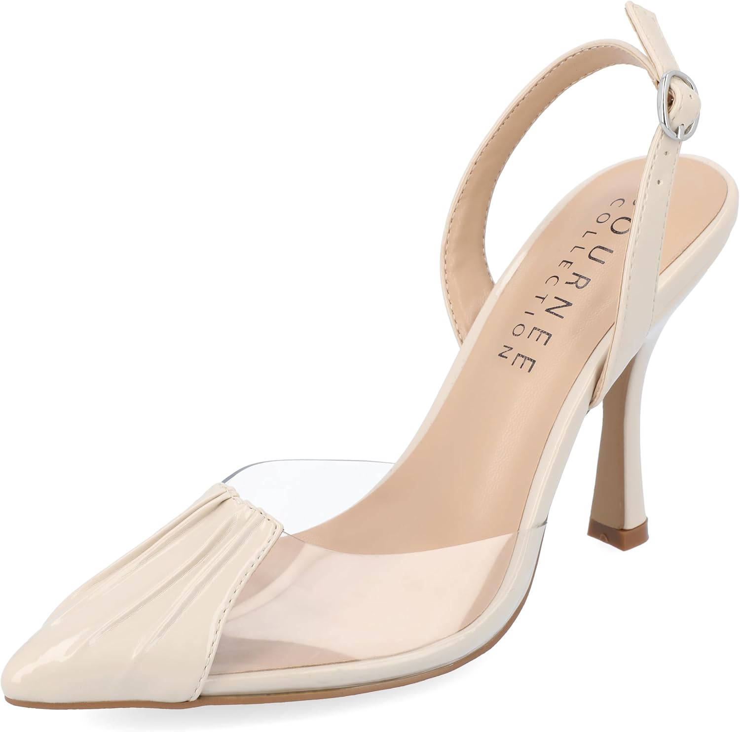 Journee Collection Womens Ivyann Patent Ankle Strap Slingback Heels