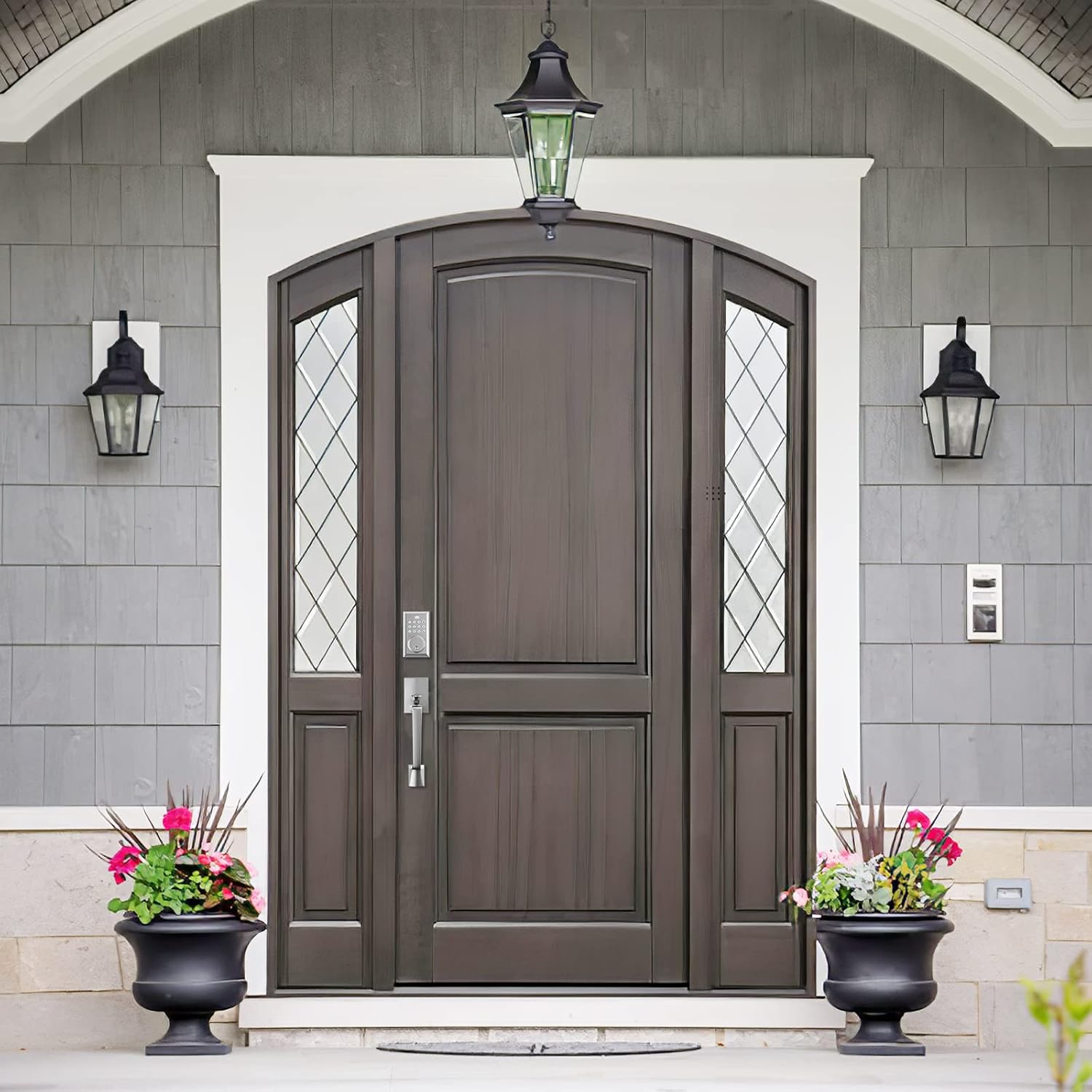 NeuType Keypad Deadbolt Electronic Keyless Entry Door Lock with Handle, Satin Nickel, 4-8 Digit Passcode, One Touch Locking, Auto-Lock, Easy Installation, Superior Security