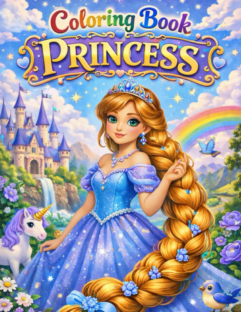 Princess Coloring Book: Coloring Book For Children Aged 3-10