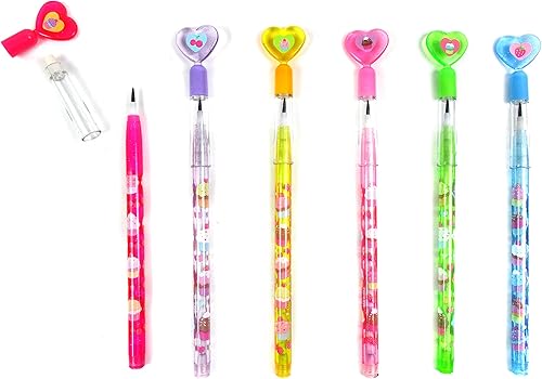 Miniatura 4 de TINYMILLS 24 lápices de cupcakes Happy Birthday Lápices multipunto apilables con borrador para regalos de fiesta, bolsas de regalos