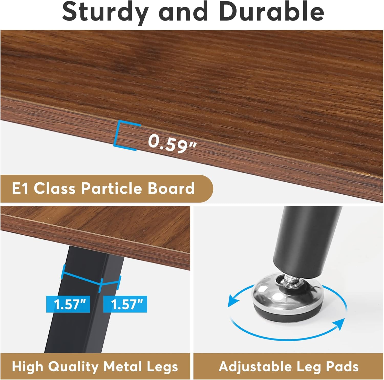 Tribesigns 6FT Conference Table, Rectangular Meeting Room Tables, Modern Industrial Seminar Table Boardroom Desk with Metal Legs for Office, 70.8’’ L x 31.5’’ W x 29.5’’ H (Brown and Black)