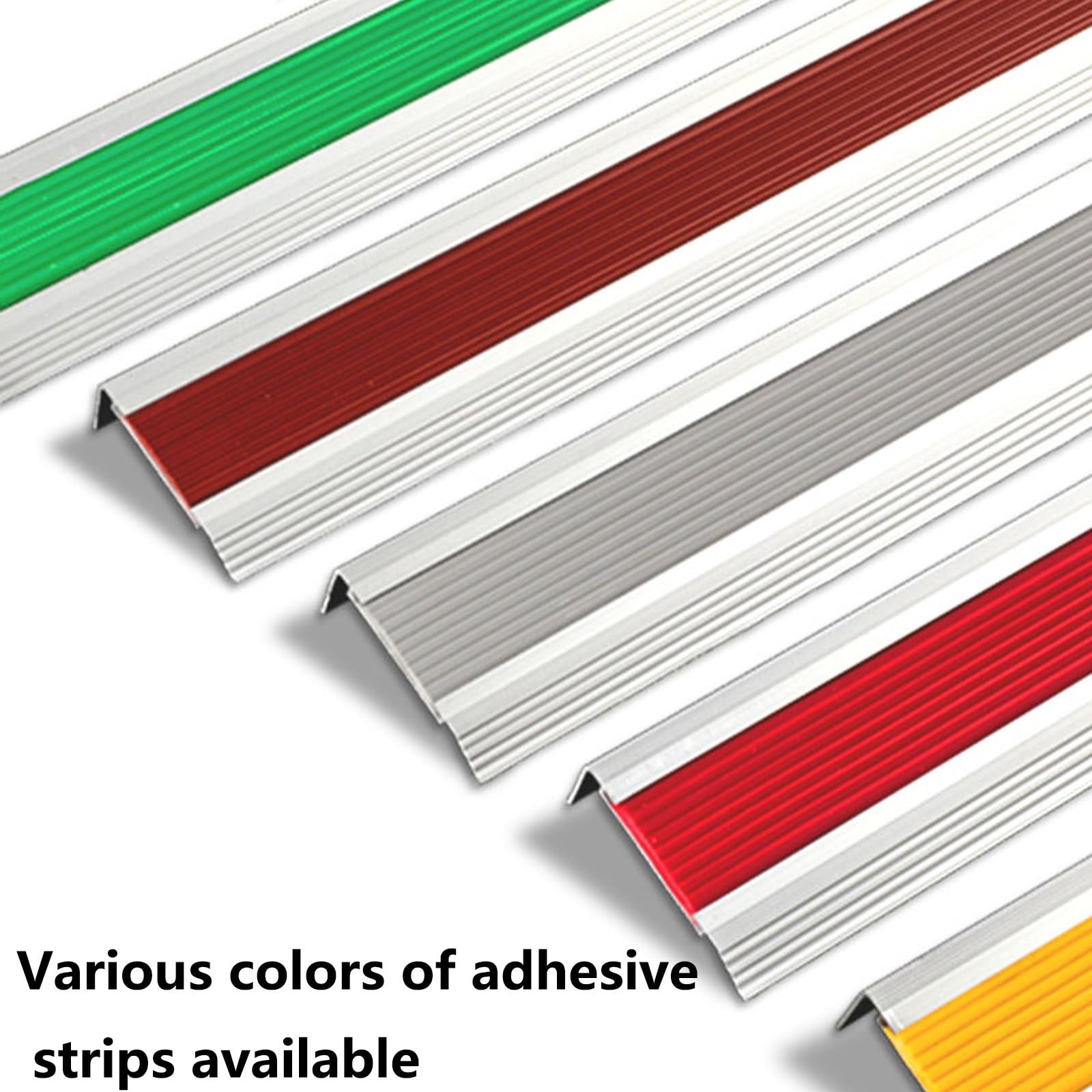Tira De Umbral ProteccióN, Perfil para Escaleras En Forma De L, Perfil Angular De Aluminio para Escaleras, Tiras Antideslizantes para Peldaños, para Peldaños De Interior Y Exterior ( Color : Yellow ,