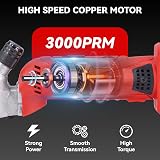 ONEVAN Battery Sheep Shearing Machine, 500 W Electric Shear with 6-Speed Setting, 13 Teeth, Electric Sheep Shears, 2 x 3.0 Ah Batteries, Wireless Sheep Scissors for Sheep, Alpacas, Goats, Horses - 2
