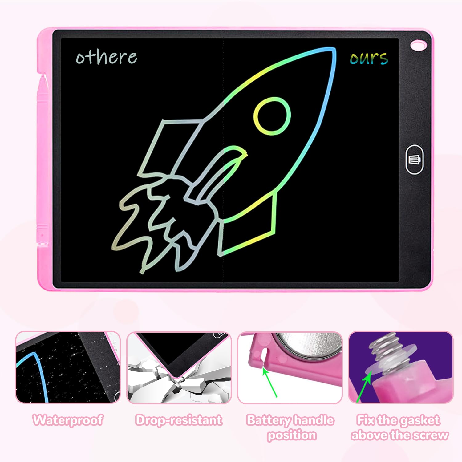 Elektroniczny tablet do pisania i rysowania LCD 12 cali dla dzieci Magnetyczna tablica magnetyczna dla dzieci do domu szkoły biurowej