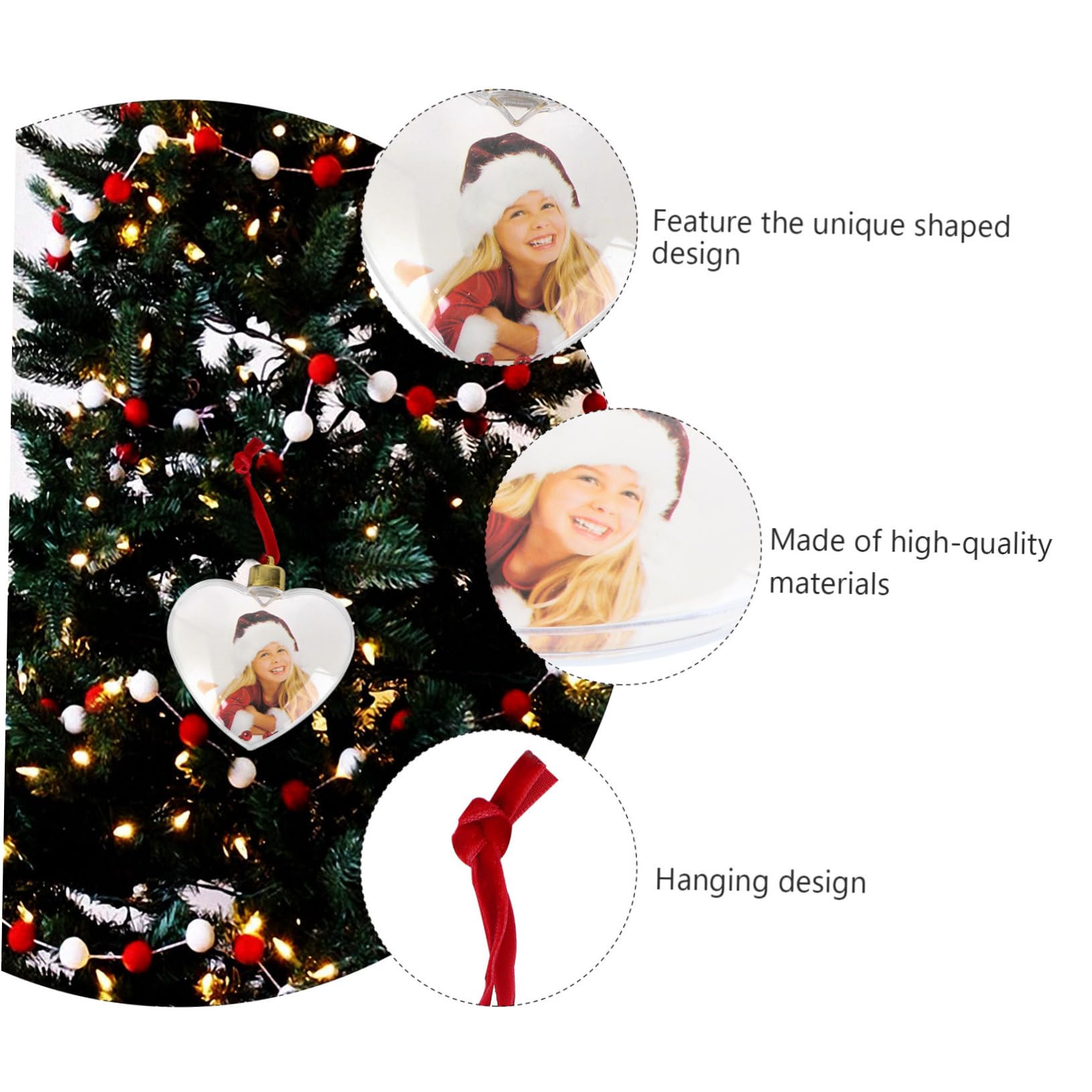 Decoración Fotográfica de Plástico para Fiestas, 6 Piezas en Color Claro
