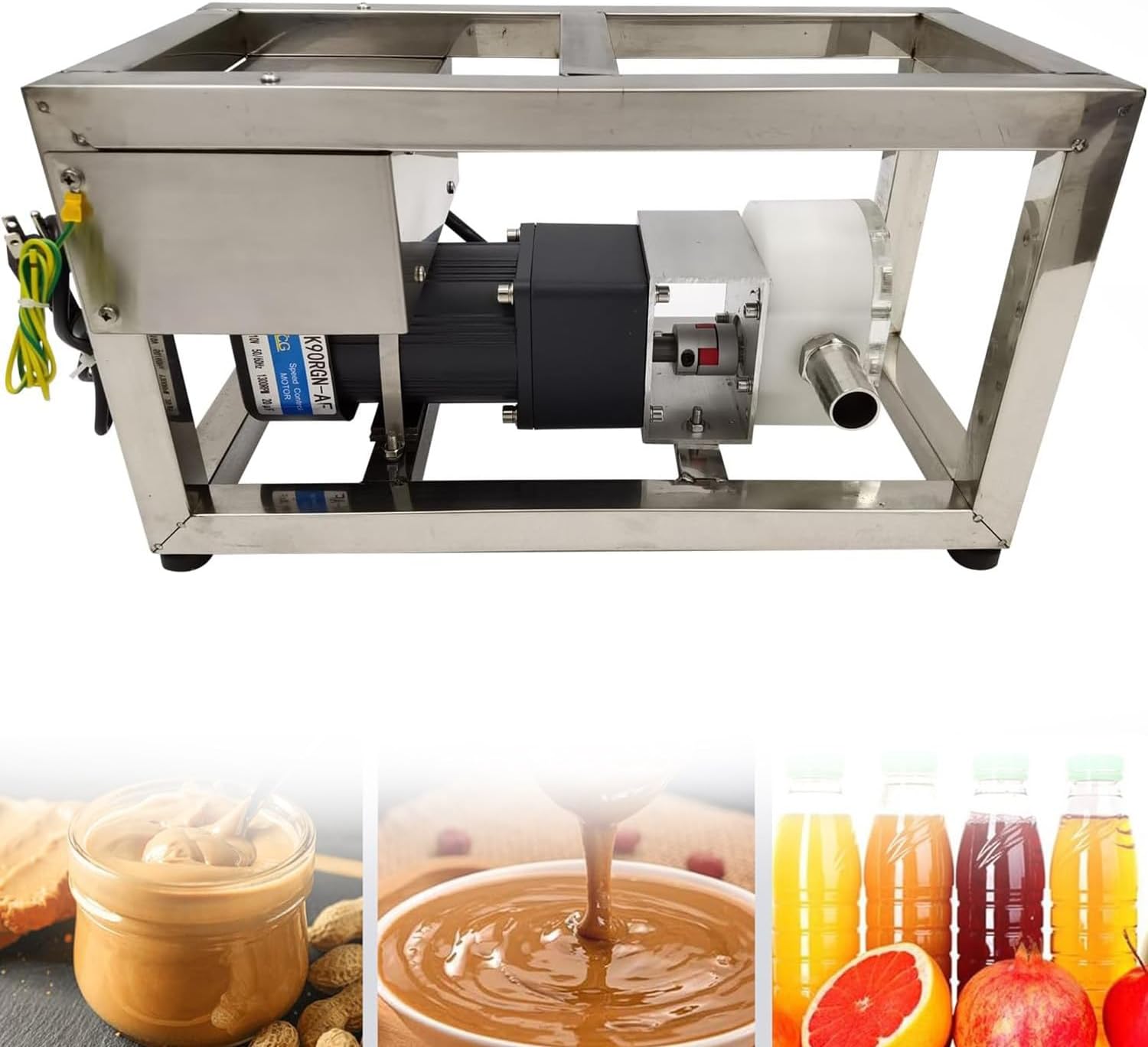 Viscous Liquid Honey Transfer Pump 6-10L/Min Stainless Steel Electric Pump - Adjustable Speed Food-Grade Gear & CAM Rotor Device for Filling Machine & Conveying