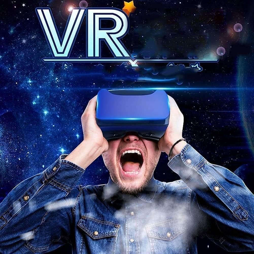 TOEWOE 3D VR Glasses, VR Virtual Reality Headset, Adjustable Pupil Distance, VR Glasses Goggles for Movies Games, Gift for Kids and Adults (Color : White)