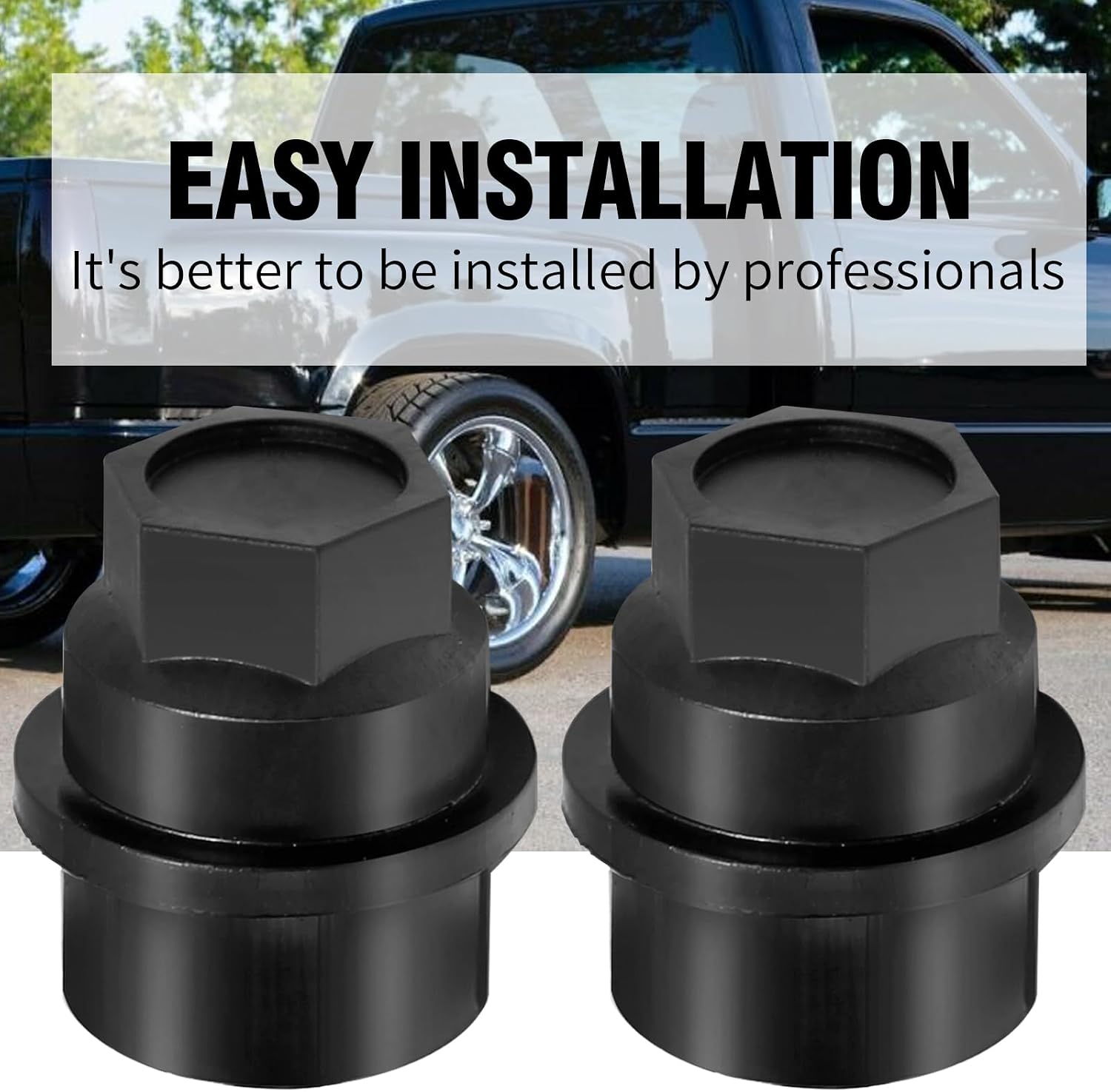 30 Pack 15646250 Wheel Lug Nut Cap Covers, Black Lug Nut Covers Caps, Replacement for GMC Replacement for Chevrolet Full Size Truck Thread M27-2.0, Replaces 611-607 711-025