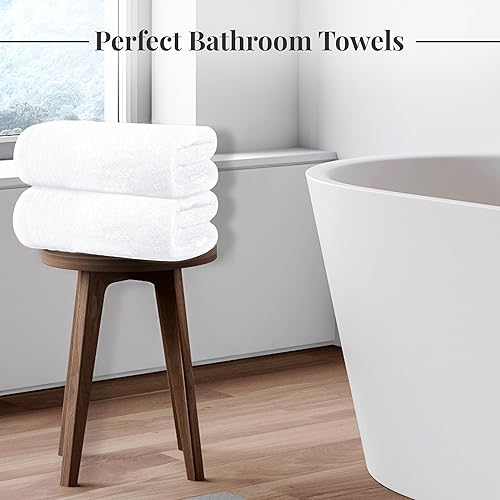 Vista 80 de Tens Towels Paquete de 4 toallas de baño extragrandes de 30 x 60 pulgadas, 100% algodón, más grandes y ligeras, más rápidas de secar, súper suaves