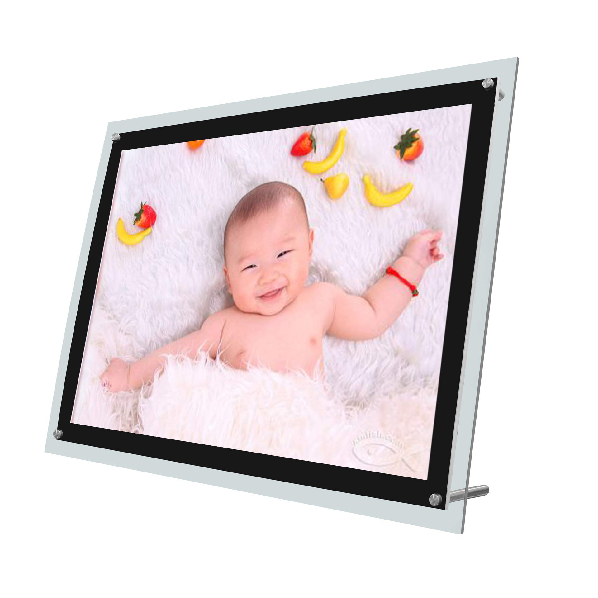 A3 Wandmontierter LED-Lichtkasten, Schilderhalter, Kristall, Acryl, Fotorahmen, Werbedisplay