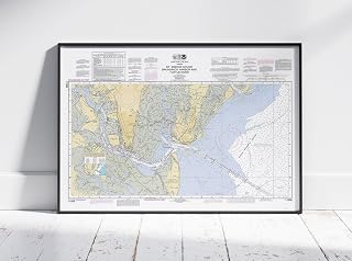 Historical Poster Brunswick Harbor & Turtle River 2012 St. Simons Sound Old Georgia 447 | 11x17 12x18 16x24 24x36 Unframed Nautical Print Wall Art | Vintage Antique Artwork Gift | Home Office Decor