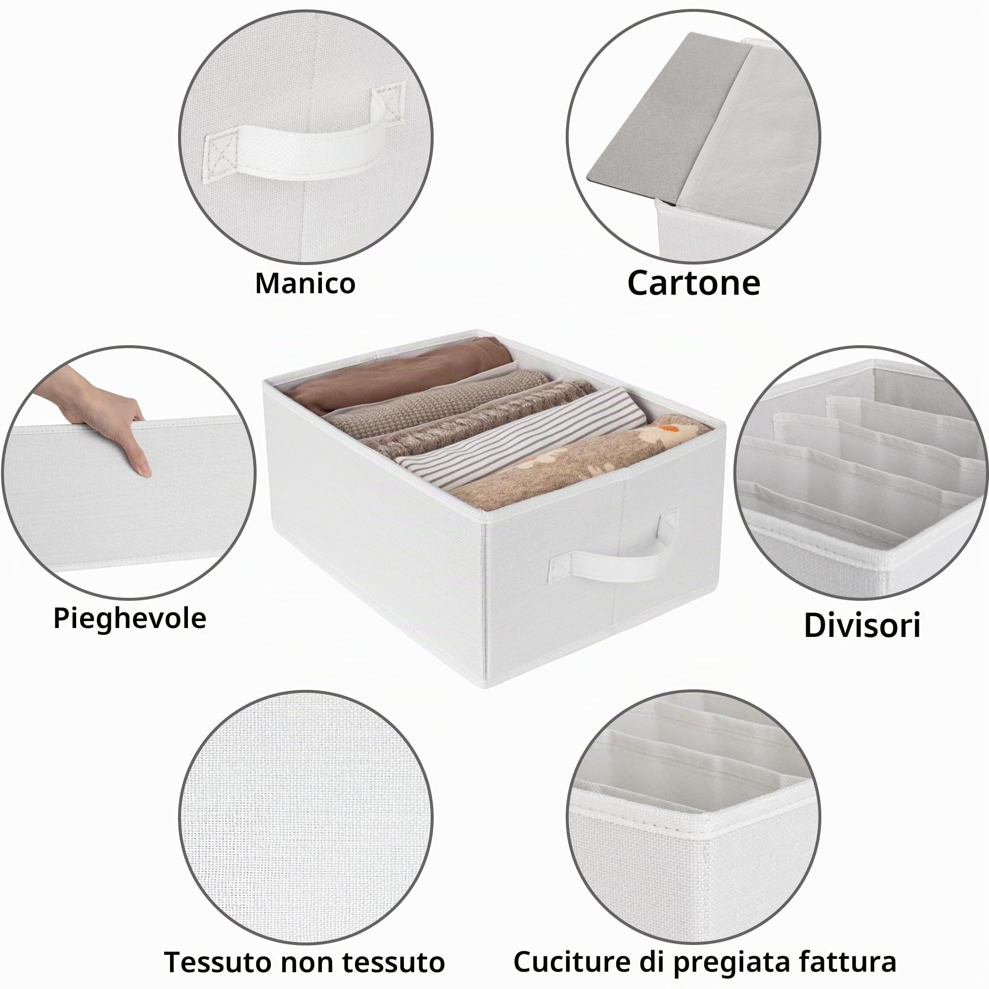 GRANNY SAYS Set di Scatole per Armadio con Coperchio e Organizer Armadio Salvaspazio