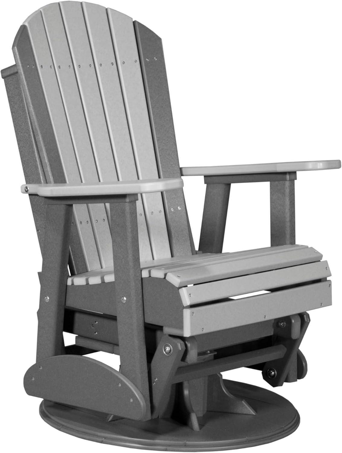 LuxCraft 2' Adirondack Swivel Glider - Available in 14 Colors, Dove Gray and Slate