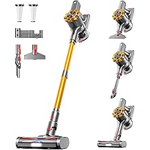 Cordless Vacuum Cleaner, 500W/45Kpa/60Mins Vacuum Cleaners for Home with LED Display, Anti-Tangle Stick Vacuum, 1.5L Dust Cup, 8 in 1 Lightweight Wireless Vacuum for Hard Floor/Carpet/Pet Hair