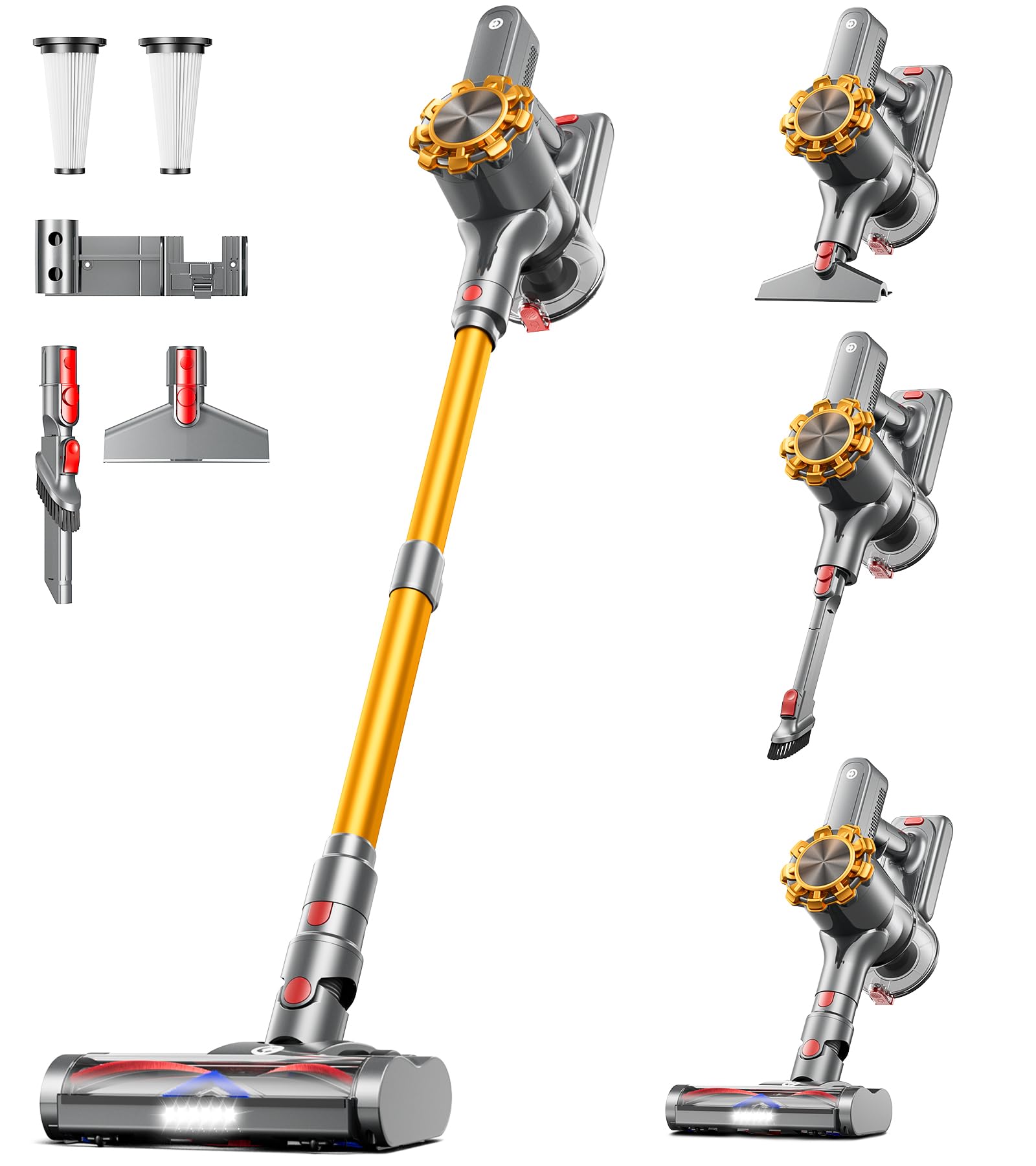 Aspirateur sans fil CHEBIO 500W pour sols et moquettes avec balai léger