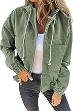 YUTILA Cord Jack Women's Spring Autumn Transition Jacket