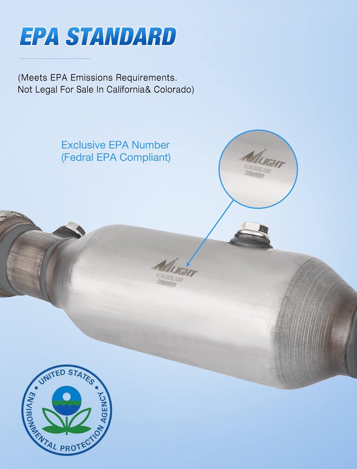 Nilight Catalytic Converter for Chrysler 200 2011-2014 / Sebring 2007-2010 / Dodge Avenger 2008-2012 / Caliber 1.8L/2.0L/2.4L F.W.D only 2007-2012 / Journey 2009-2018 / Jeep Compass Patriot 2007-2017