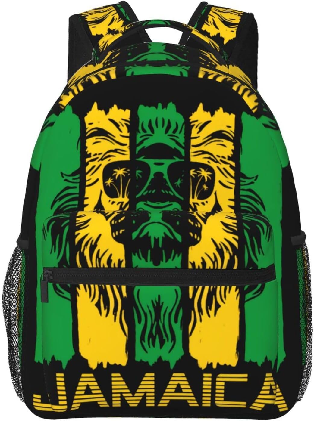 Jamaican Flag Rasta Reggae Judah Lion Backpacks 15in Laptop Backpack Multipurpose Double Shoulder Bag For Men Women Gifts