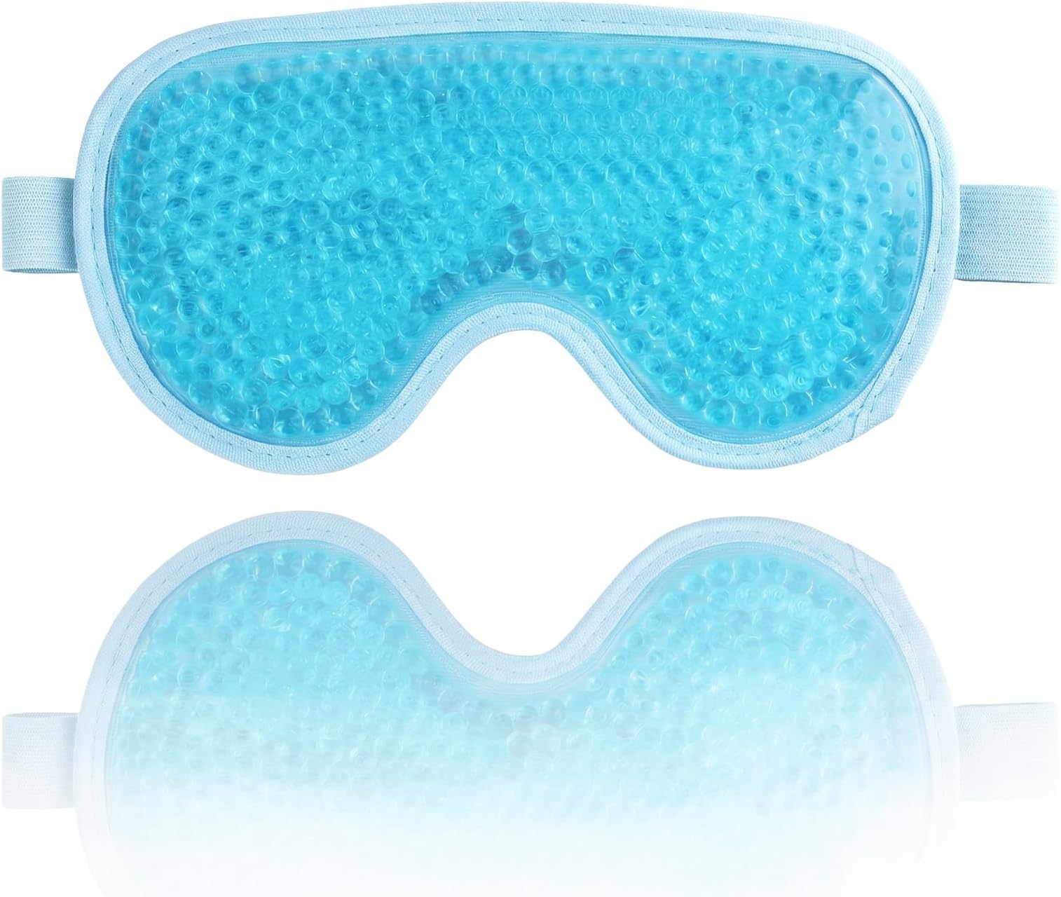 Cooling Gel Eye Mask for Puffy Eyes,Reusable Cooling Eye Mask for Migraine, Headache, Dark Circles, Dry Swollen Eyes, Sinus Pain,Blue