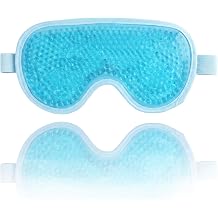 Cooling Gel Eye Mask for Puffy Eyes,Reusable Cooling Eye Mask for Migraine, Headache, Dark Circles, Dry Swollen Eyes, Sinus Pain,Blue