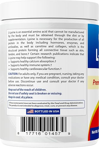 Miniatura 7 de Best Naturals Lisina en polvo, 1 libra - 100% puro (1 libra (paquete de 1))