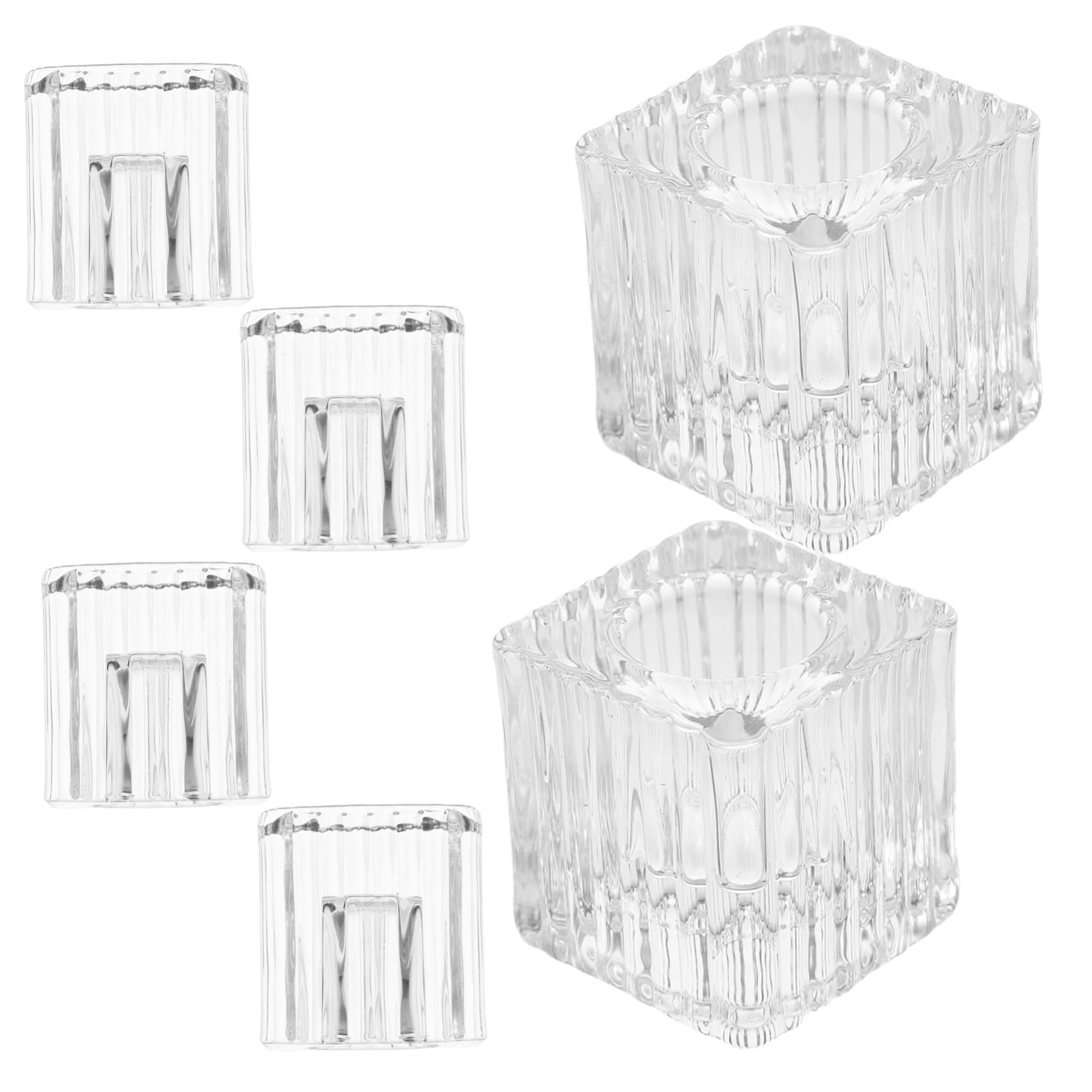 Bougeoirs cristal transparent créez une ambiance magique pour vos soirées