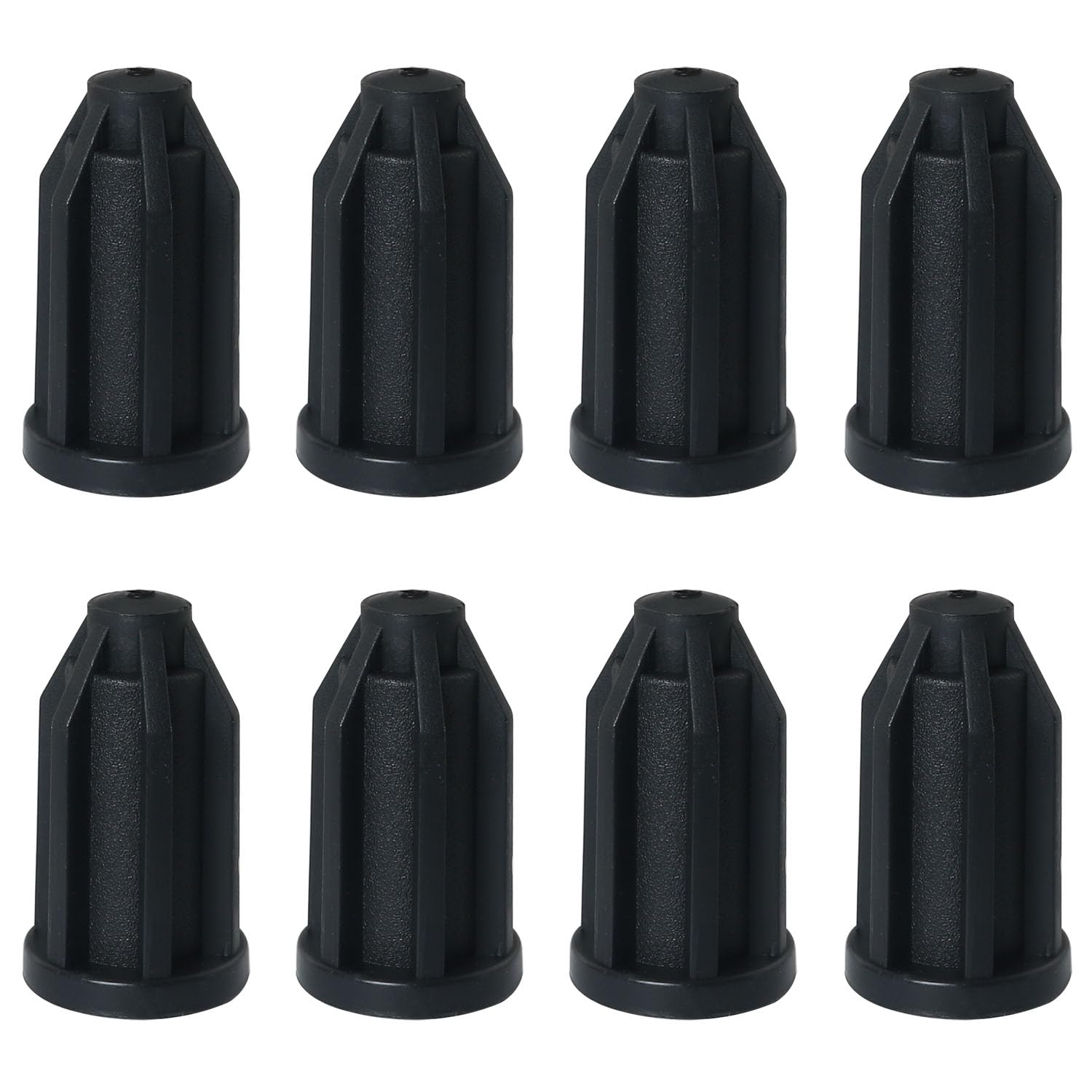 DGBRSM 8PCS Black Caster Socket Sleeve Round Inserts Plastic Caster stem Socket Insert Cap Round Caster Socket Sleeve