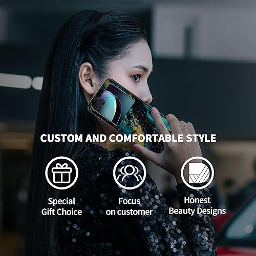 Vista 203 de Funda para Motorola Moto Razr Plus 2023 con protección de pantalla, cubierta trasera de policarbonato duro delgada y ultrafina con patrón de estante