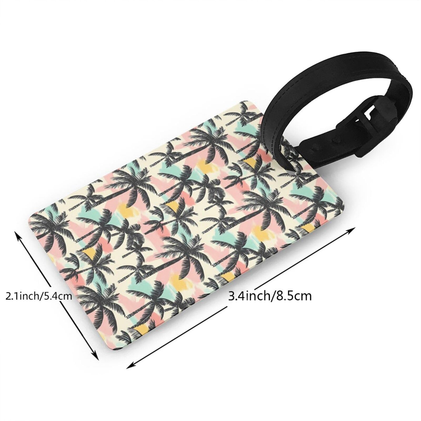Pink Hawaiian Style Print Luggage Tags for Suitcases - Travel