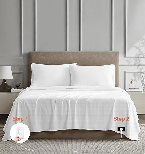 Miniatura 6 de Grounding Sheets - Sábanas de medio tamaño para un mejor sueño, 95% algodón de alta calidad + 5% fibra plateada, sábana encimera de conexión a