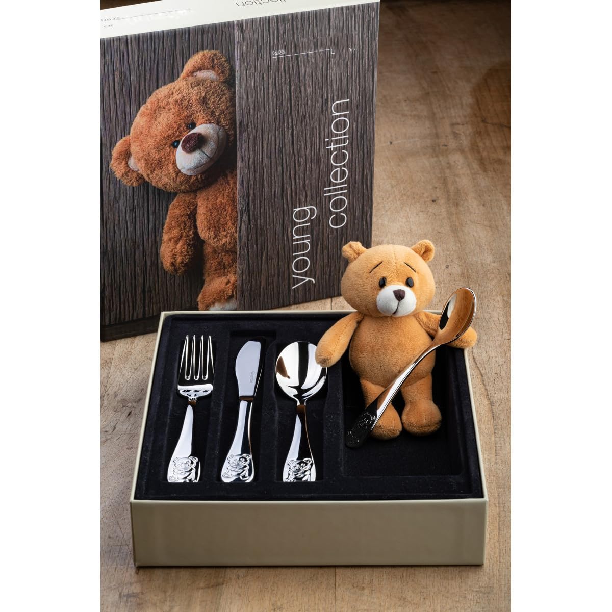 JOYERÍA EL FARO | Cubiertos infantiles personalizados | Cubiertos personalizados infantiles con nombre | Grabado personalizado | Presentación en estuche premium (Modelo 2)