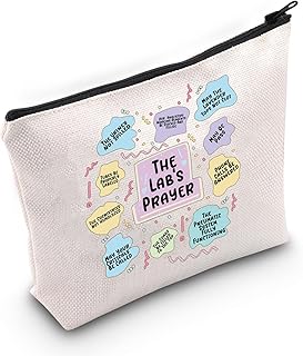PWHAOO Lab Tech Gift The Lab's Prayer Makeup Bag Laboratory Technician Cosmetic Bag Lab Week Gift Medical Technology Gift (The Lab's Prayer C)