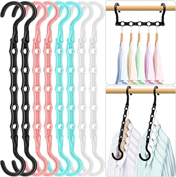 Closet Organizers and Storage, Magic Space Saving Hanger for 40 Heavy Clothes, Smart 360 Swivel Hook Cascading Hangers, Closet Organization Clothes Hangers, College Dorm Room Essentials for Girls