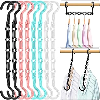 Closet Organizers and Storage, Magic Space Saving Hanger for 40 Heavy Clothes, Smart 360° Swivel Hook Cascading Hangers, Closet Organization Clothes Hangers, College Dorm Room Essentials for Girls