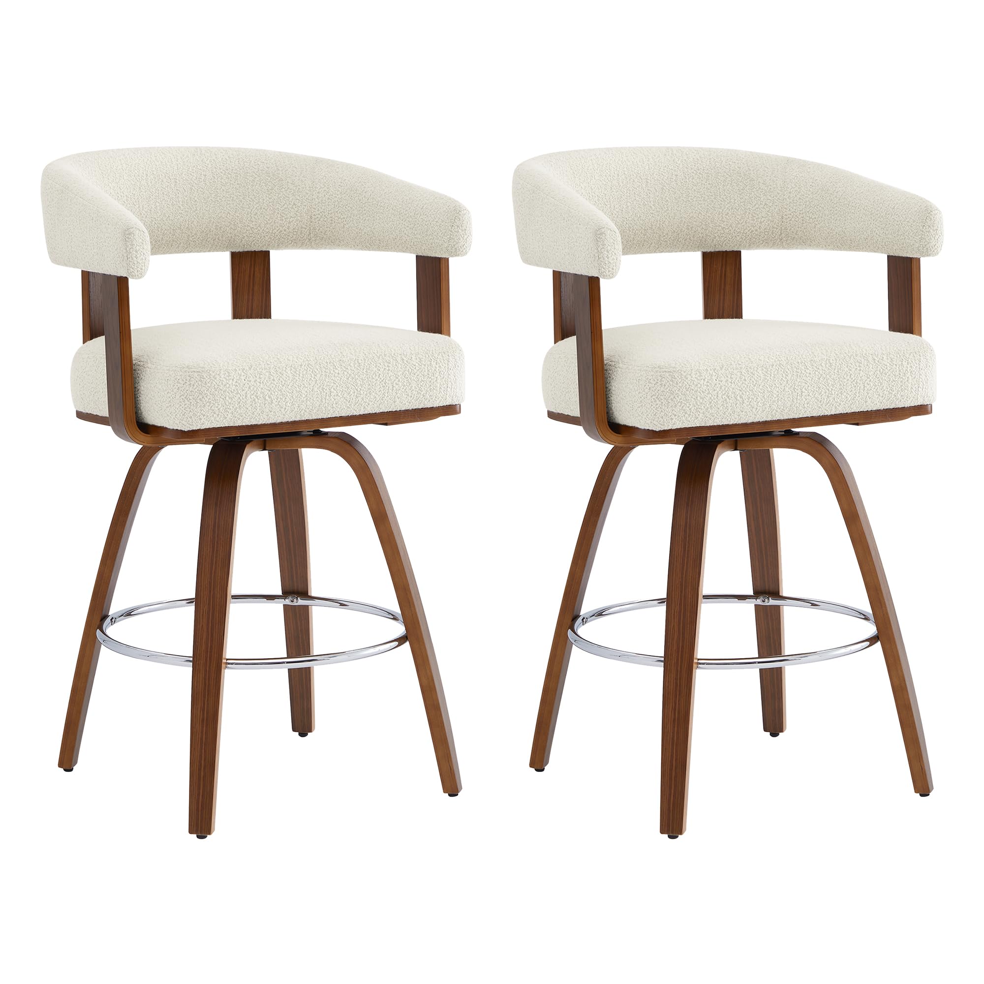 Amazon.com: CHITA Swivel Counter Height Barstools Set of 2, FSC ...