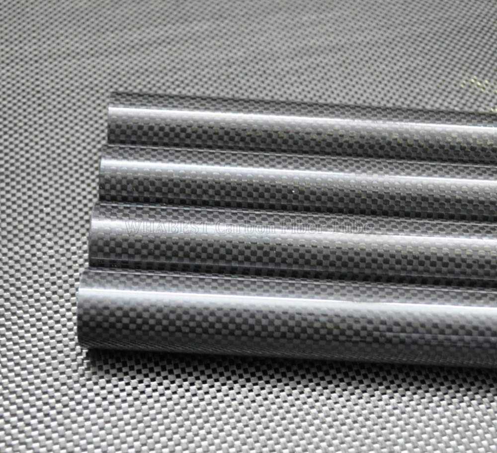 WHABEST 17MM OD x 15MM ID x 500MM 3k Carbon Fiber Tube/Pipe, with 100% Carbon Fiber with Excellent Quality (2pcs 17x15x500mm Glossy)