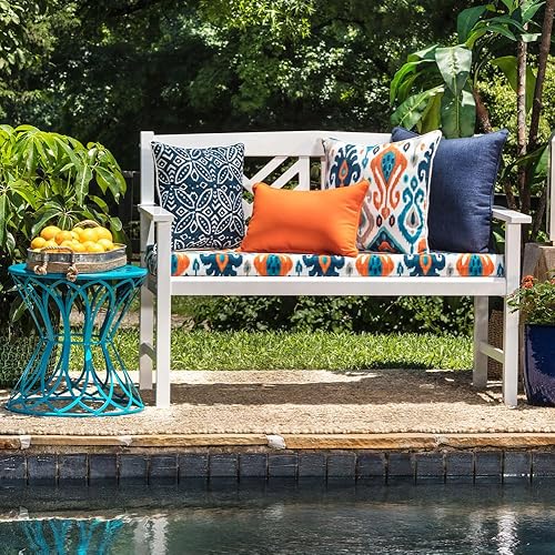 Vista 56 de Pillow Perfect - Cojín cuadrado para asiento de esquina para exteriores o interiores, color cobalto