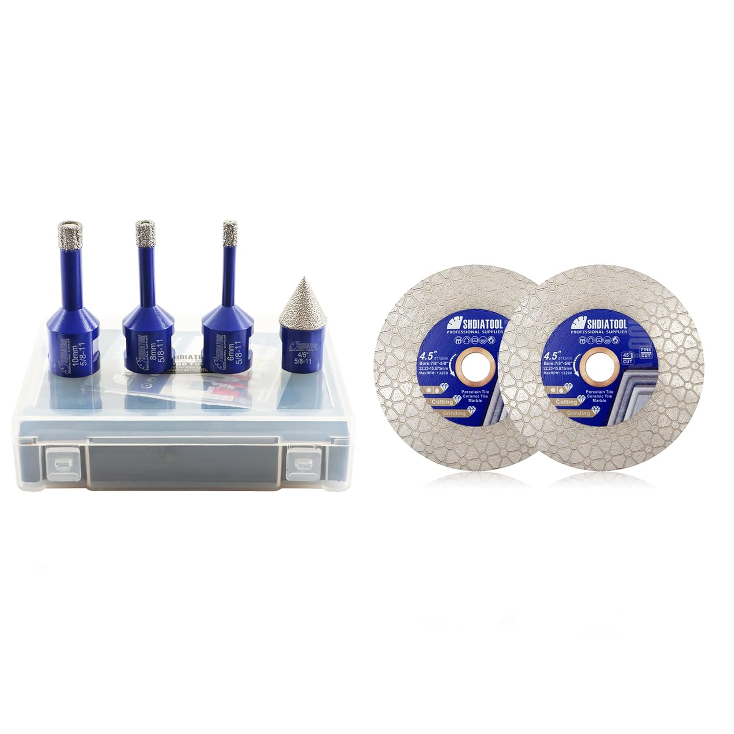 SHDIATOOL Tile Diamond Drill Bits, Porcelain Hole Saws for Ceramic Marble and Tile Diamond Cutting Blade