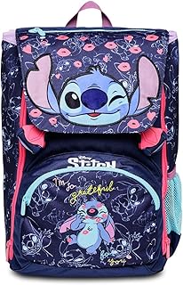 Seven Unisex Kinder Erweiterbarer Rucksack Lilo und Stitch Rucksack (1er Pack)