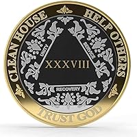 Vista 23 de Silver & Gold - Medallón de Alcohólicos Anónimos de 1 a 60 años (10 años (X)) Cápsula AA incluida
