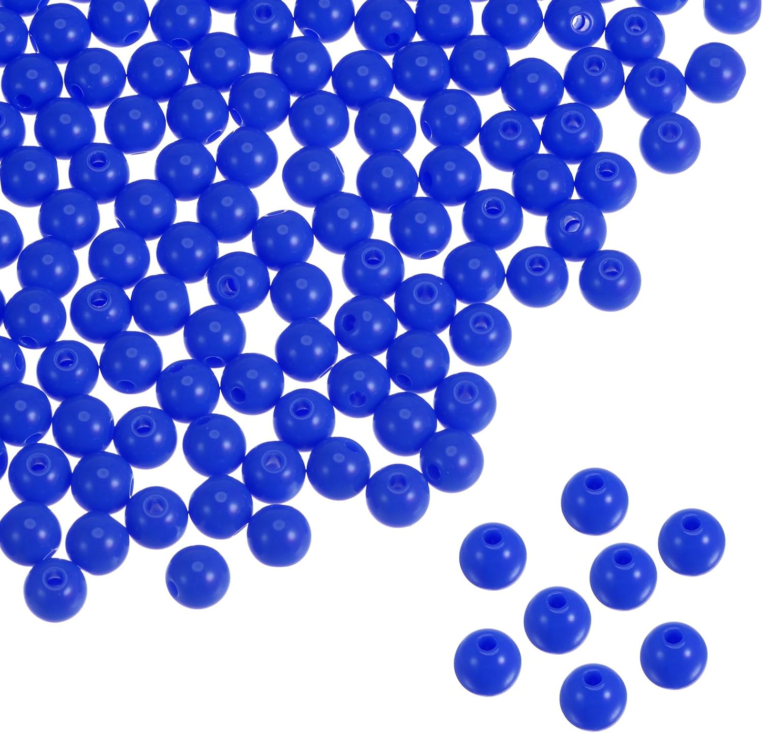 HARFINGTON 4200pcs Acrylic Round Beads 6mm Loose Bubble Craft Bead Assorted Candy Color for DIY Bracelet Earring Necklace Jewelry Making, Dark Blue