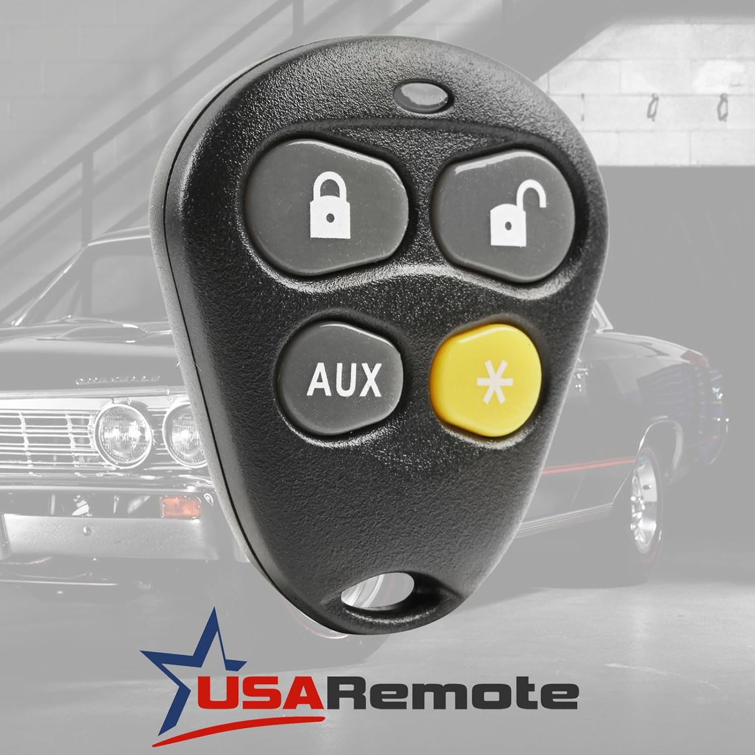 Replacement for Viper Python Avital Hornet Automate 4-Button Keyless Entry Remote EZSDEI474V (Yellow)